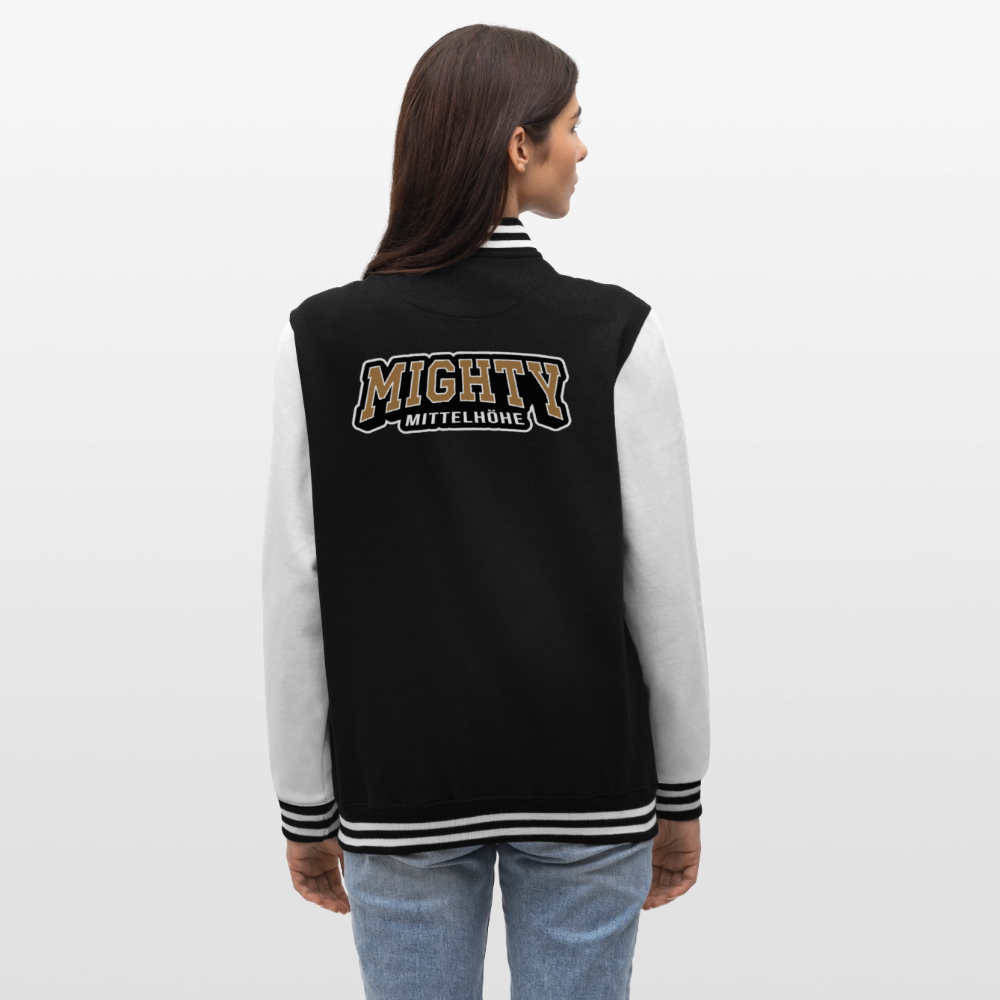 MIGHTY M College Sweatjacke - Schwarz/Weiß