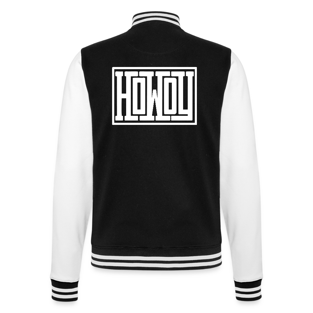 #theredlabel HOWDY College-Sweatjacke - Schwarz/Weiß