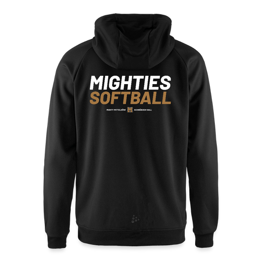 MIGHTY M Softball Varsity Edition Kapuzenjacke - Schwarz