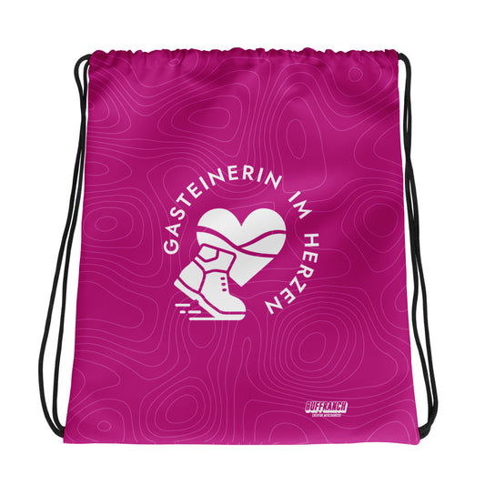 Gasteinerin im Herzen Turnbeutel pink