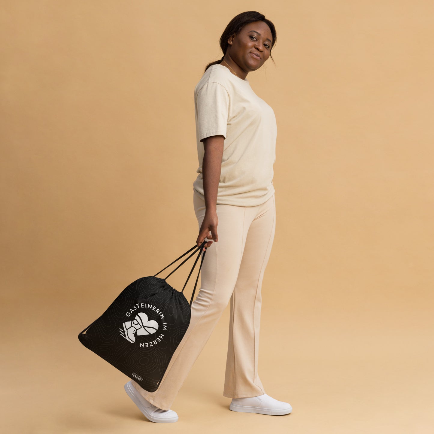 Gasteinerin im Herzen Turnbeutel schwarz