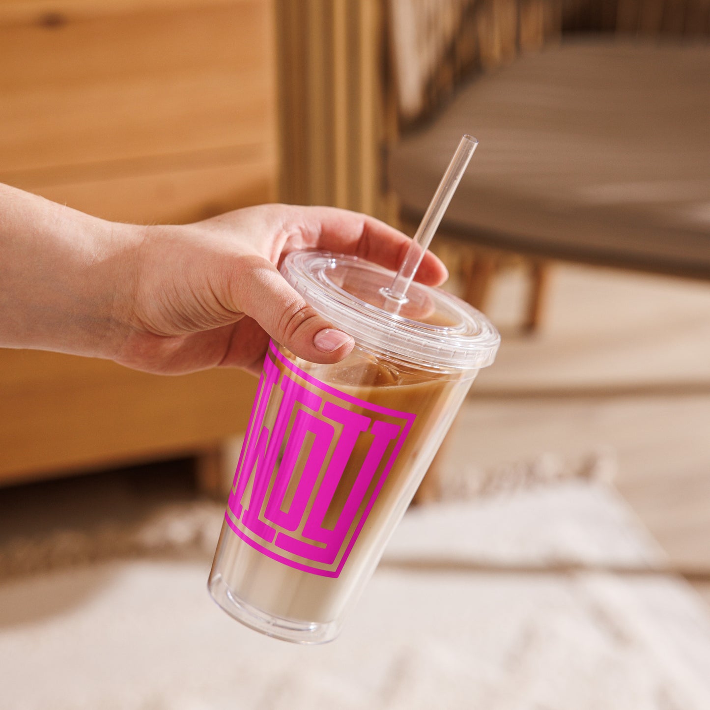 #theredlabel HOWDY PE Becher mit Strohhalm