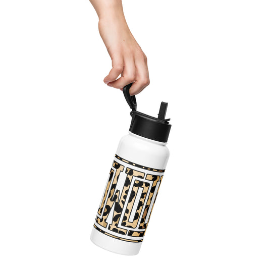 #theredlabel HOWDY Edelstahl Trinkflasche mit Strohhalm