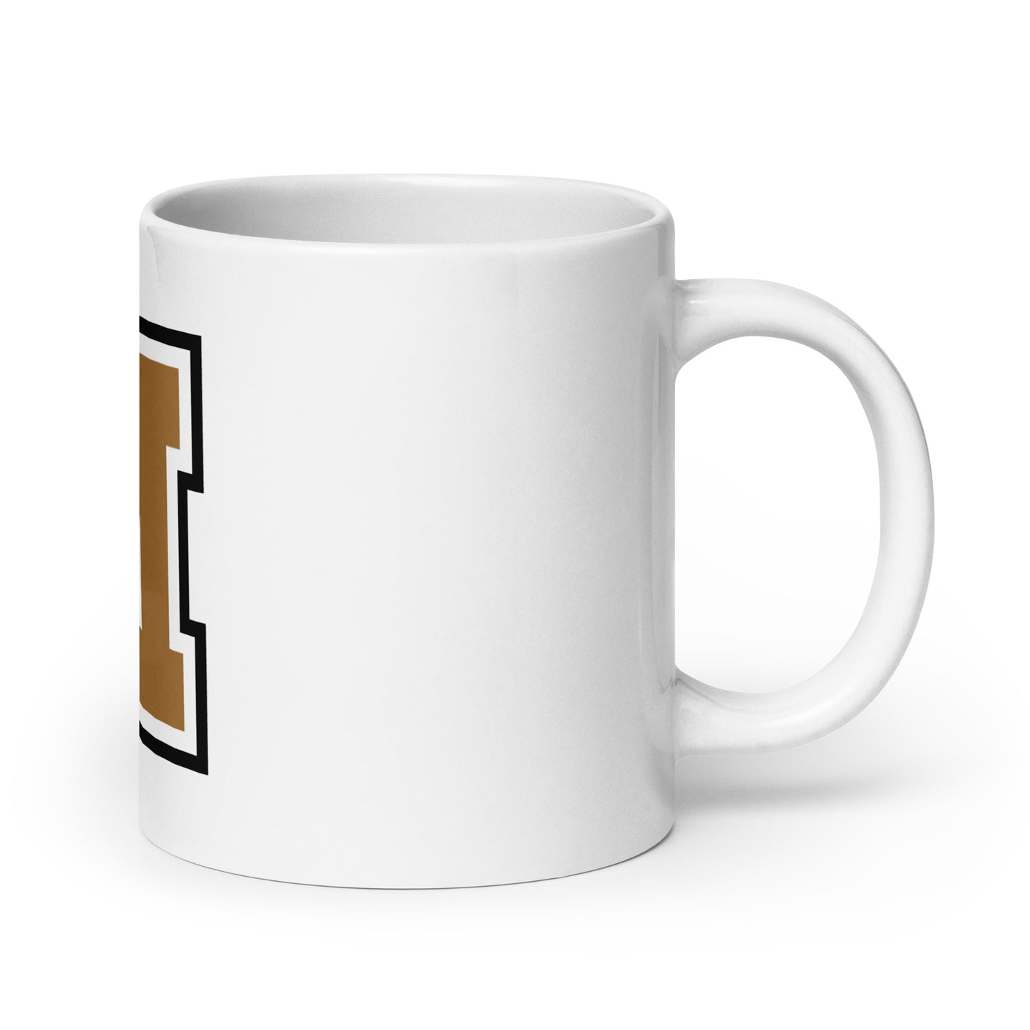 MIGHTY M Softball weiße Tasse BIG M