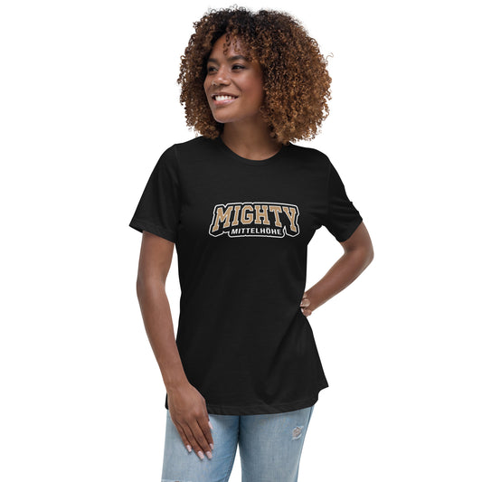 MIGHTY M Softball lockeres Damen-T-Shirt LOGO