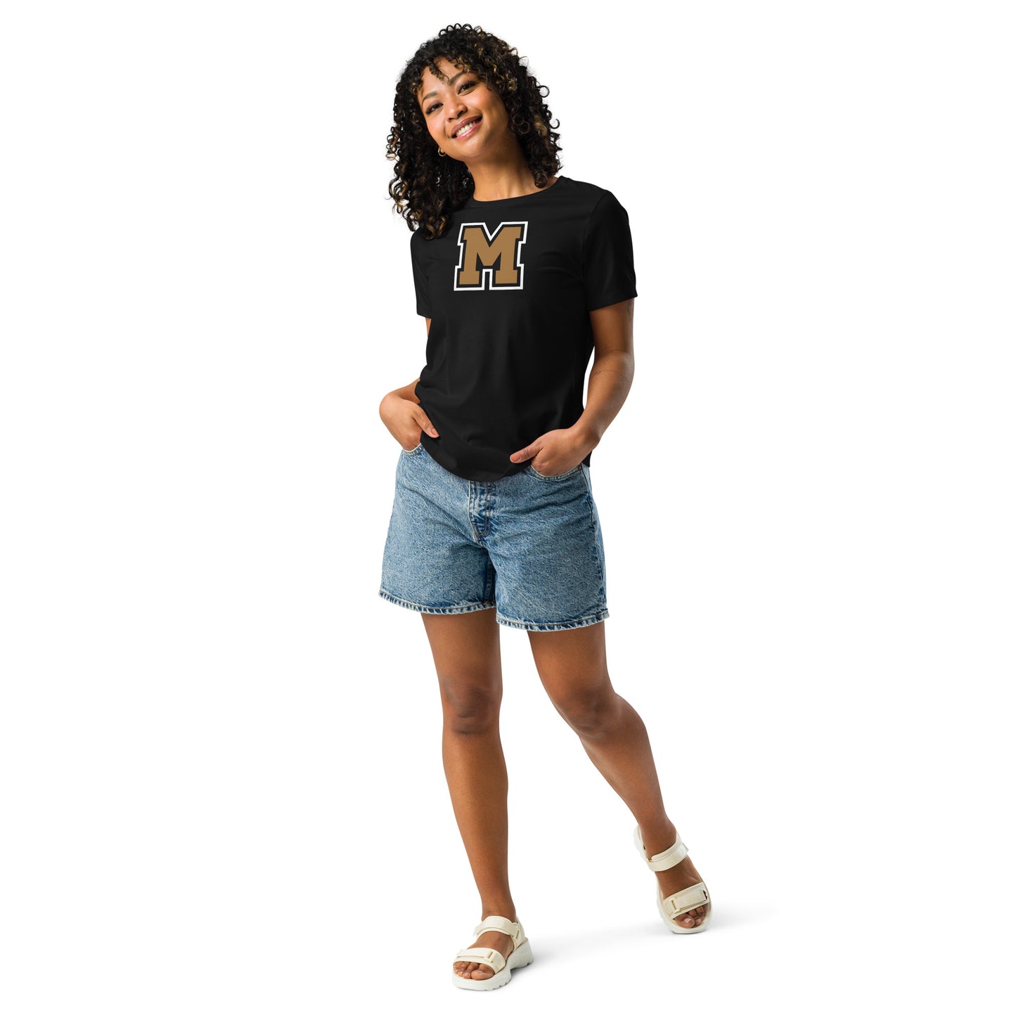 MIGHTY M Softball lockeres Damen-T-Shirt BIG M