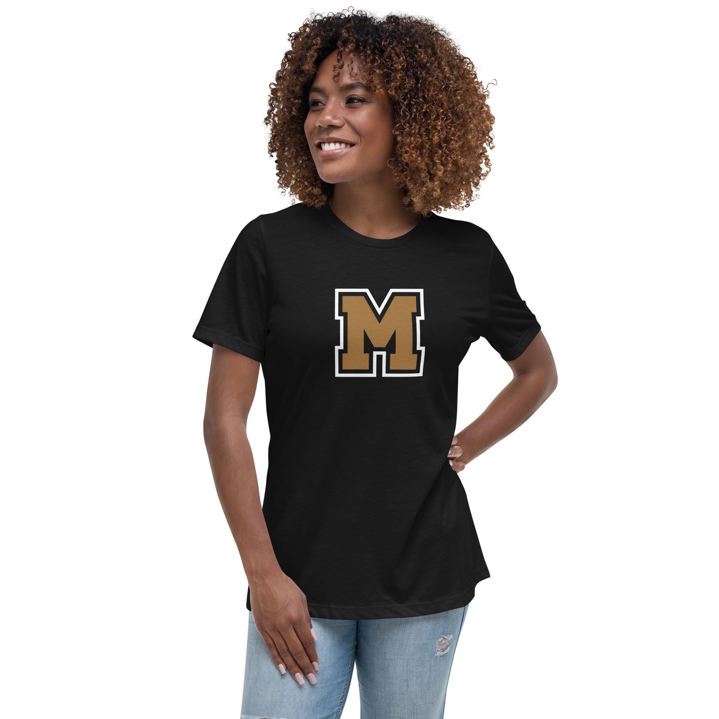 MIGHTY M Softball lockeres Damen-T-Shirt BIG M