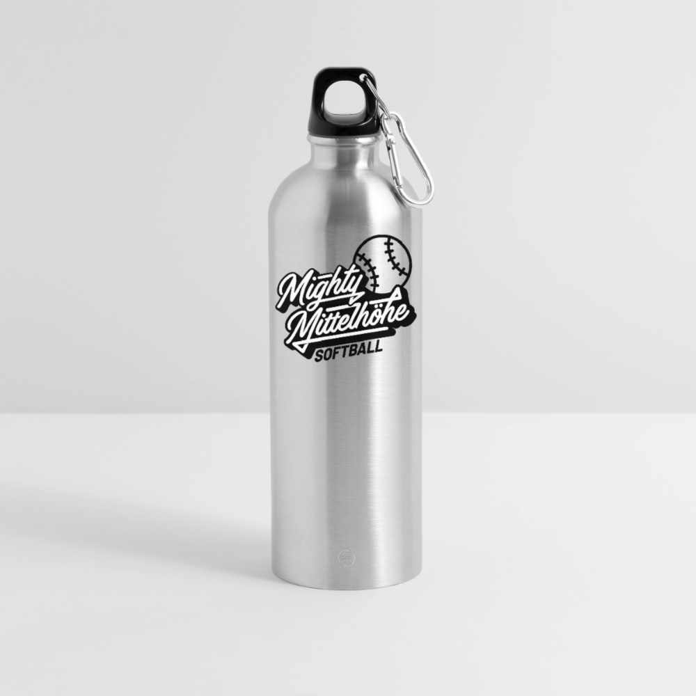 MIGHTY M Softball Trinkflasche mit Karabiner Team - Lightsilver