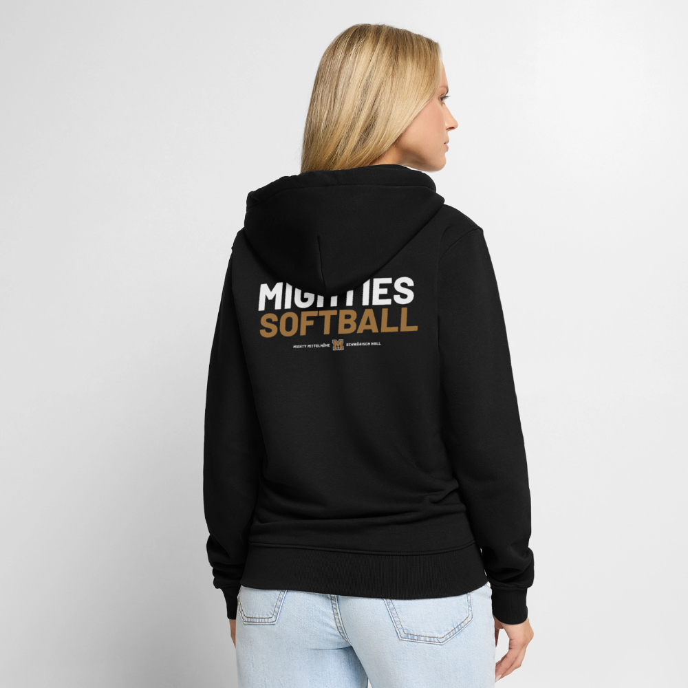 MIGHTY M Softball Varsity Edition Premium Kapuzenjacke - Schwarz