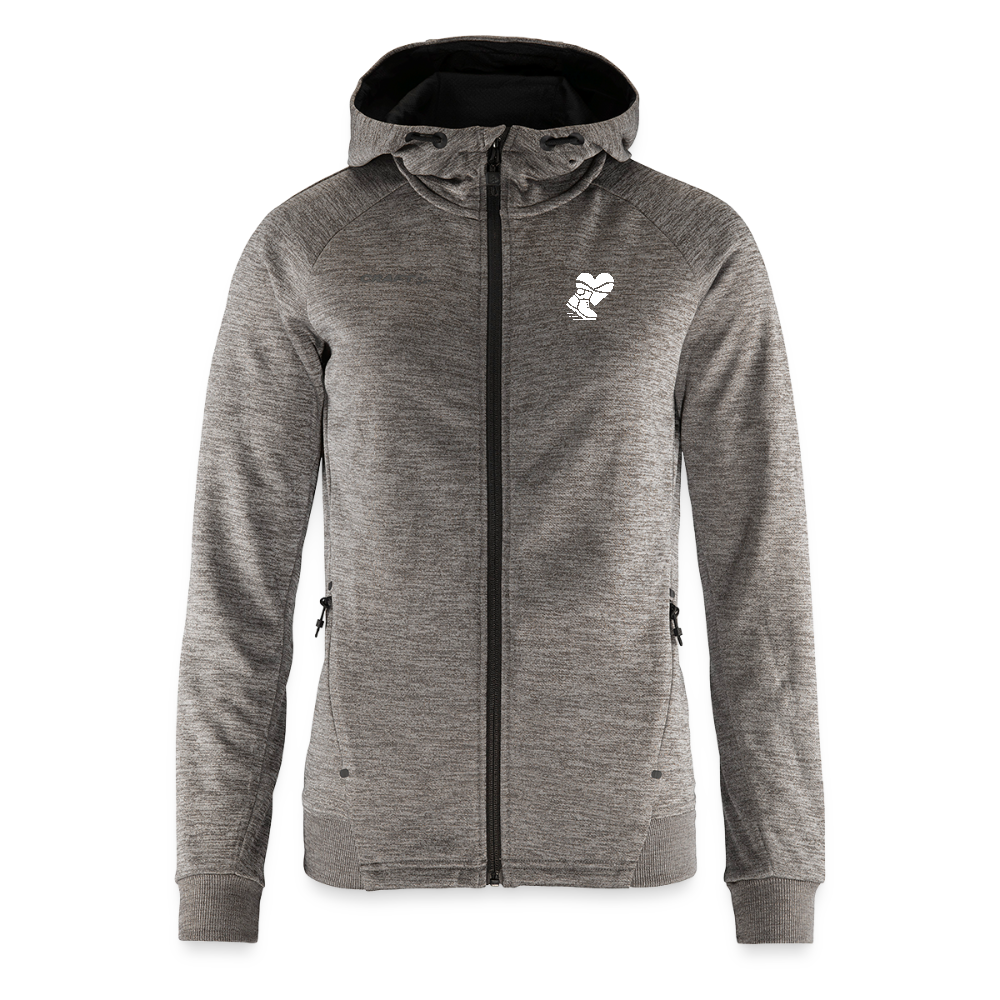 Gasteinerin im Herzen Damen Kapuzenjacke - Dunkelgrau meliert