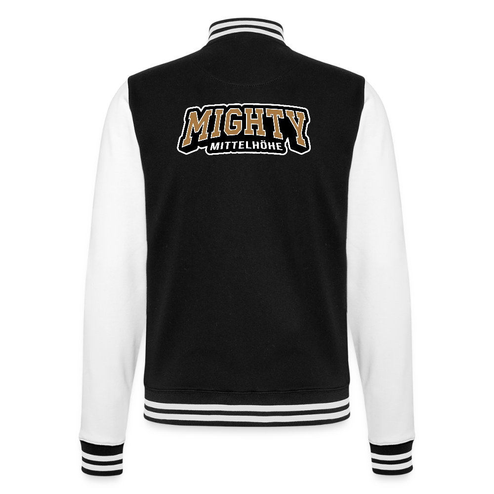 MIGHTY M College Sweatjacke - Schwarz/Weiß