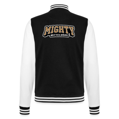 MIGHTY M College Sweatjacke - Schwarz/Weiß