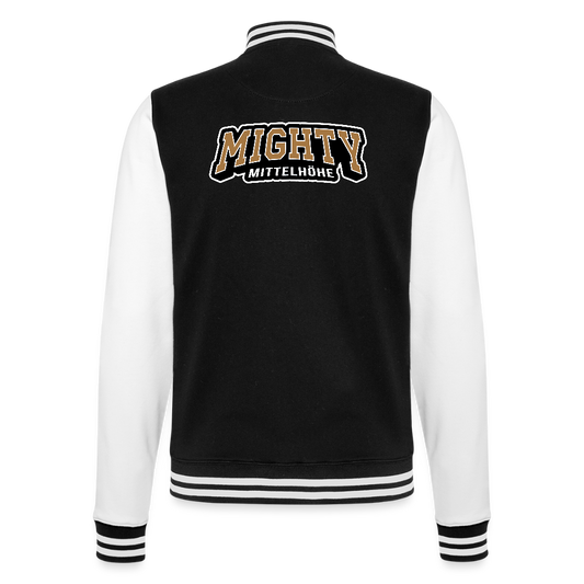 MIGHTY M College Sweatjacke - Schwarz/Weiß