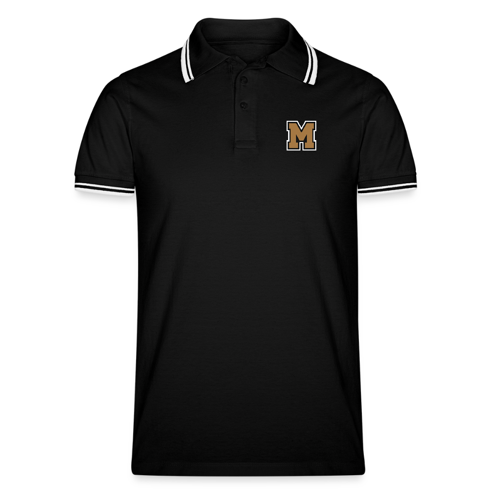 MIGHTY M Teamwear Tipped Poloshirt Herren - Schwarz/Weiß