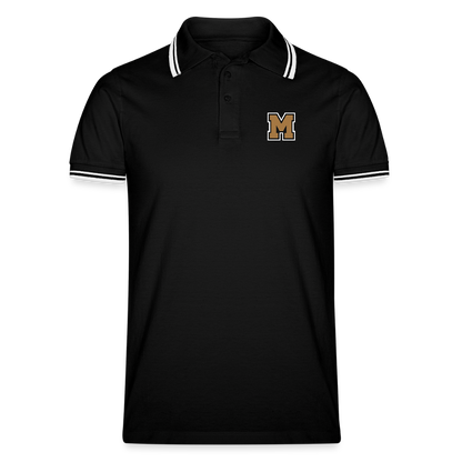 MIGHTY M Teamwear Tipped Poloshirt Herren - Schwarz/Weiß