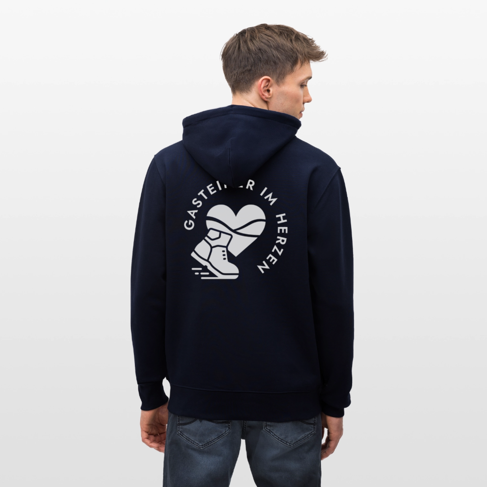 Gasteriner im Herzen Unisex Bio-Kapuzenjacke - Navy