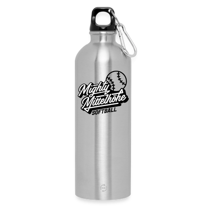 MIGHTY M Softball Trinkflasche mit Karabiner Team - Lightsilver