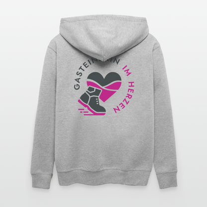 Gasteinerin im Herzen Unisex Bio-Kapuzenjacke - Grau meliert