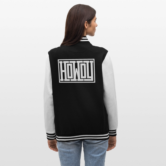 #theredlabel HOWDY College-Sweatjacke - Schwarz/Weiß