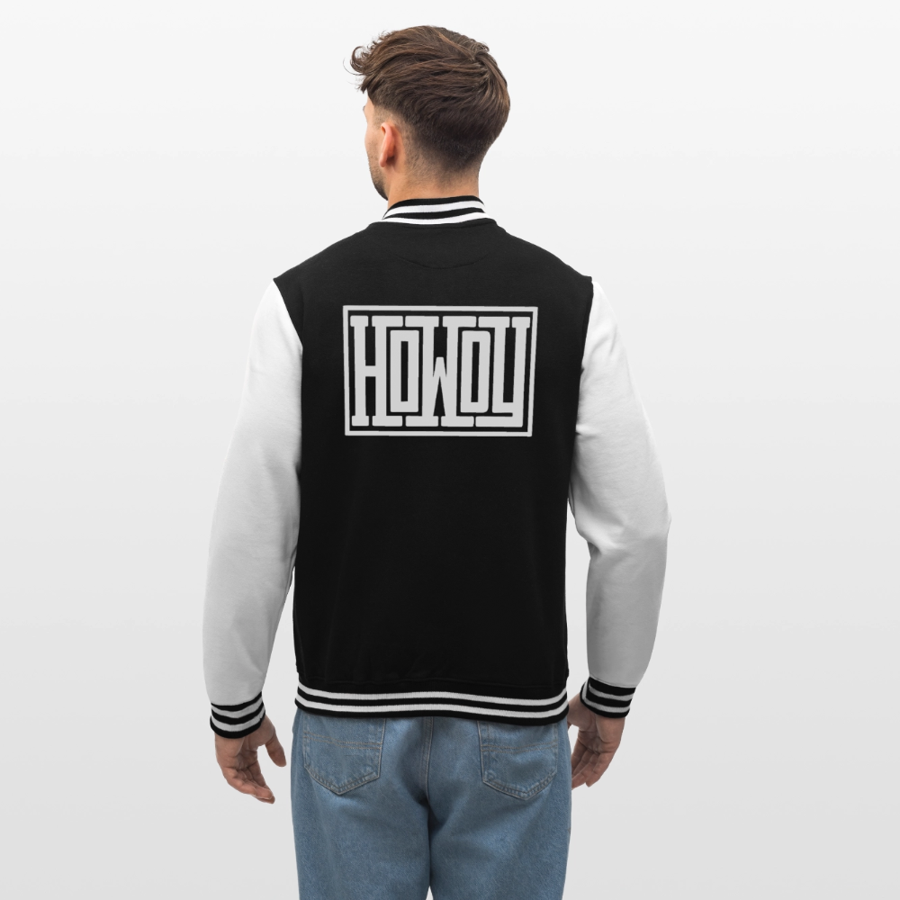 #theredlabel HOWDY College-Sweatjacke - Schwarz/Weiß