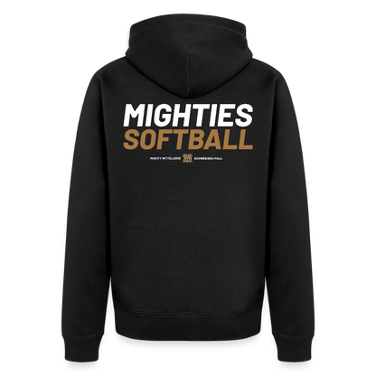 MIGHTY M Softball Varsity Edition Premium Kapuzenjacke - Schwarz