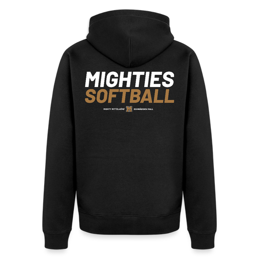 MIGHTY M Softball Varsity Edition Premium Kapuzenjacke - Schwarz