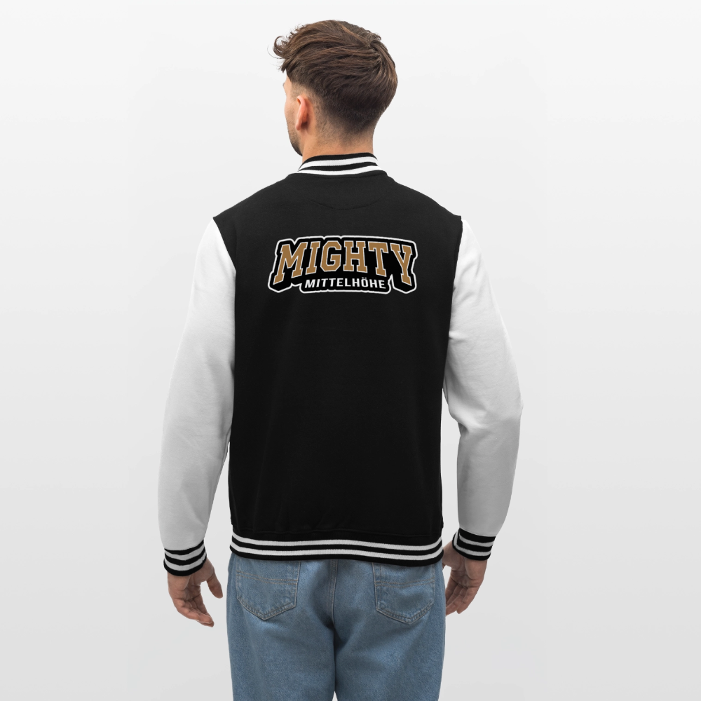 MIGHTY M College Sweatjacke - Schwarz/Weiß