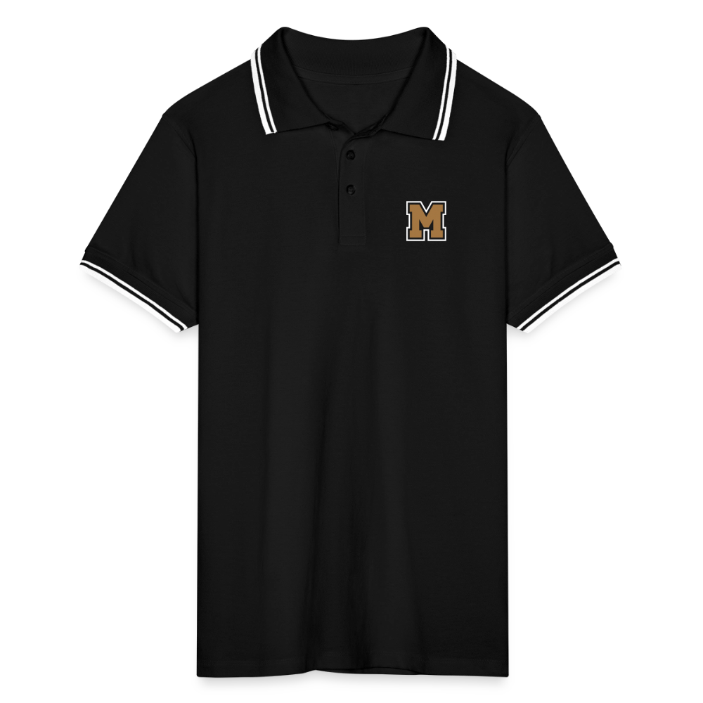 MIGHTY M Teamwear Tipped Poloshirt Herren - Schwarz/Weiß