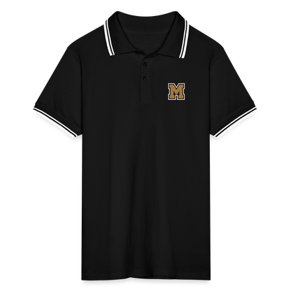 MIGHTY M Teamwear Tipped Poloshirt Herren - Schwarz/Weiß