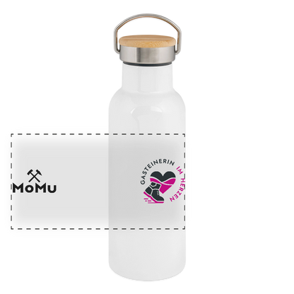 Gasteinerin im Herzen Thermosflasche MoMu - Weiß