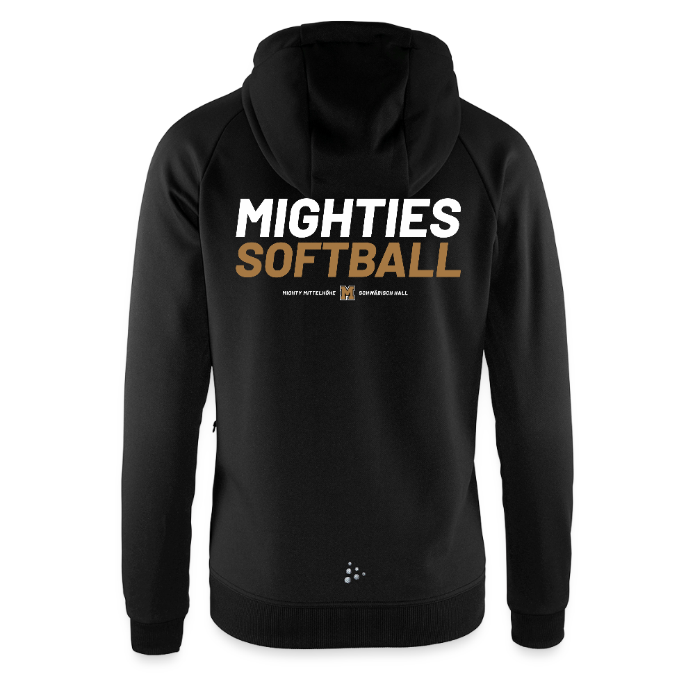 MIGHTY M Softball Varsity Edition Kapuzenjacke Damen - Schwarz