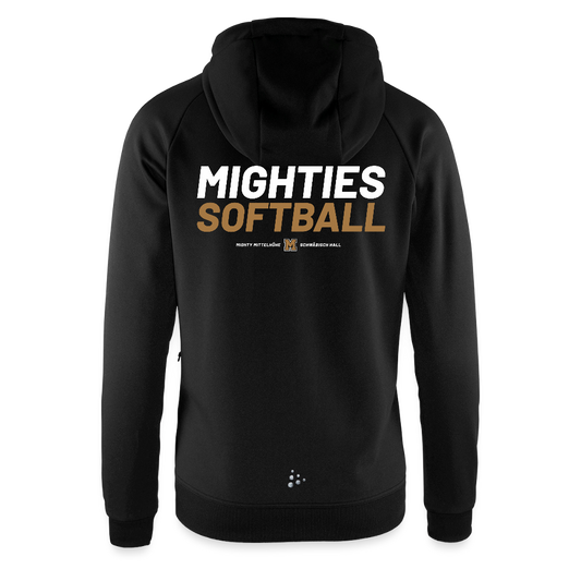 MIGHTY M Softball Varsity Edition Kapuzenjacke Damen - Schwarz