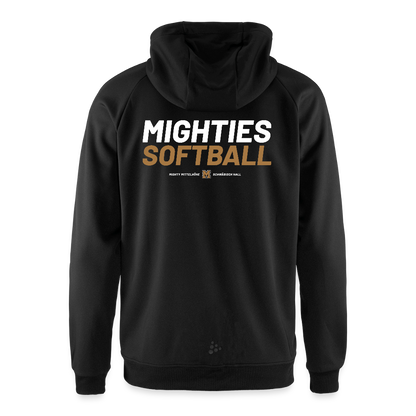 MIGHTY M Softball Varsity Edition Kapuzenjacke - Schwarz