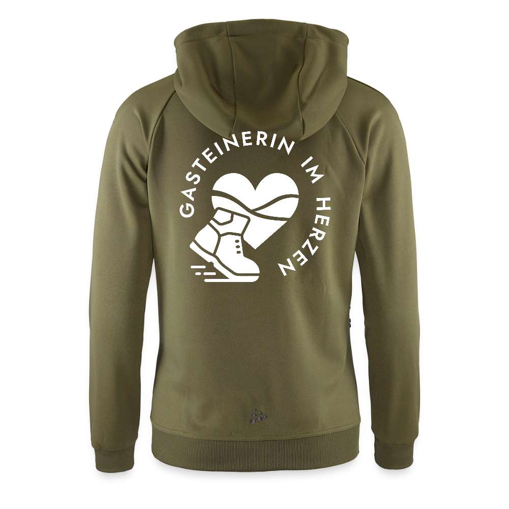 Gasteinerin im Herzen Damen Kapuzenjacke - Khaki Grün