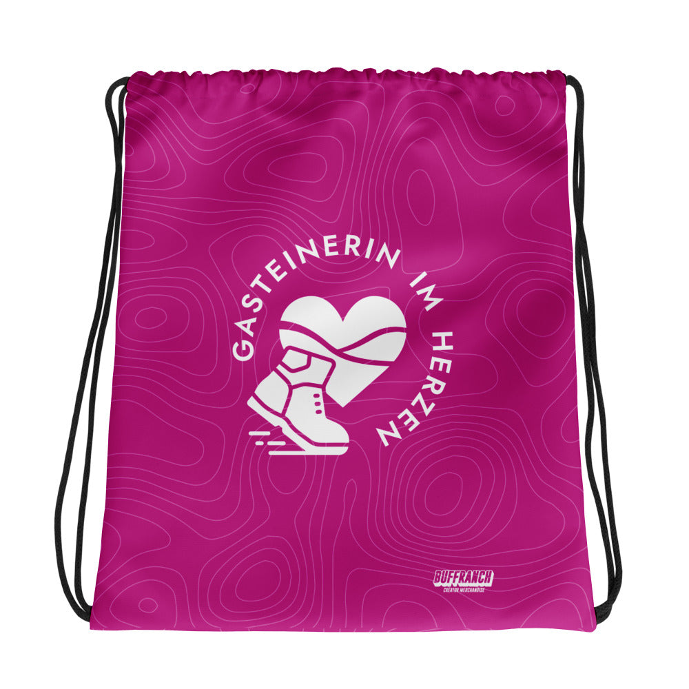 Gasteinerin im Herzen Turnbeutel pink