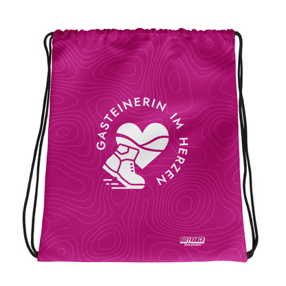 Gasteinerin im Herzen Turnbeutel pink