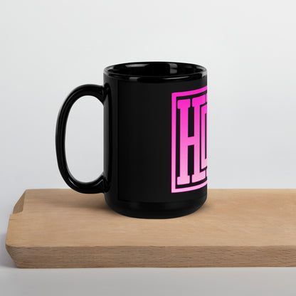 #theredlabel HOWDY PE schwarze Tasse