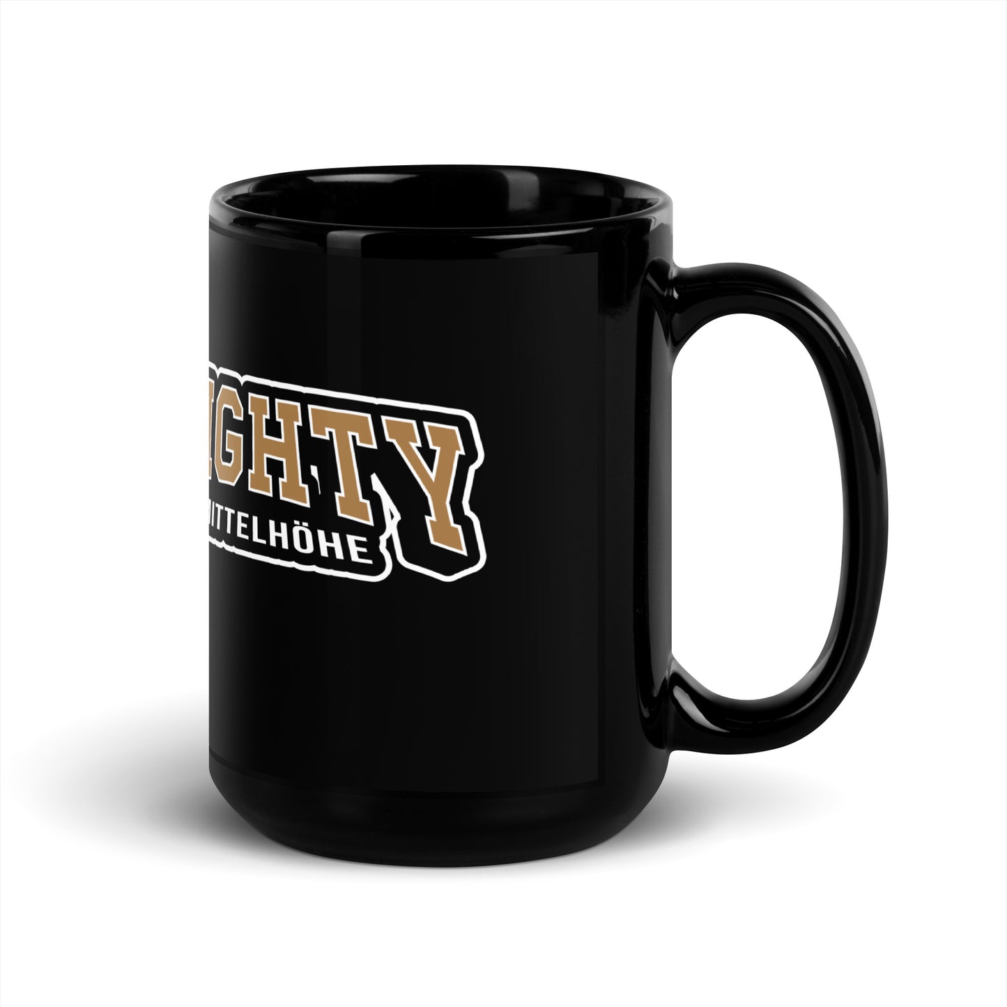 MIGHTY M Softball schwarze Tasse LOGO
