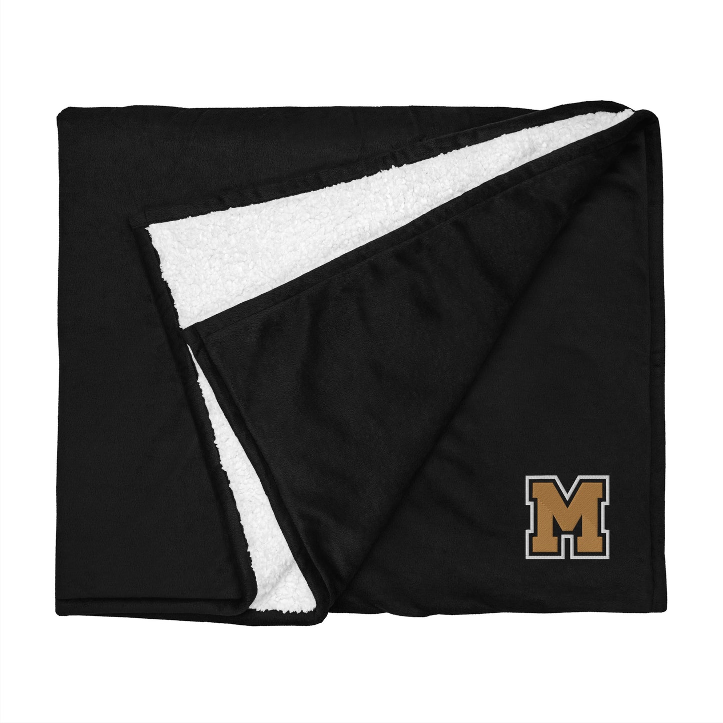 MIGHTY M Softball bestickte premium Sherpa-Decke BIG M