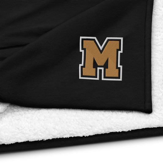 MIGHTY M Softball bestickte premium Sherpa-Decke BIG M