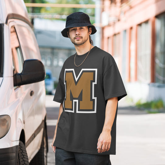 MIGHTY M Softball Oversized T-Shirt mit verwaschenem Look BIG M
