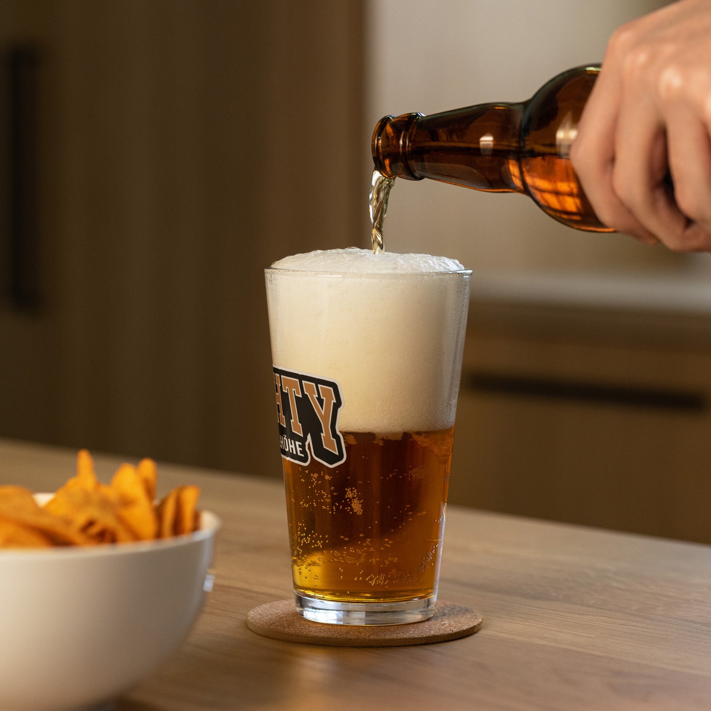 MIGHTY M Softball Pint-Glas LOGO