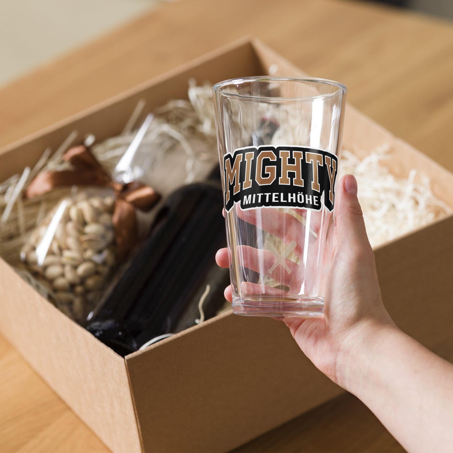 MIGHTY M Softball Pint-Glas LOGO