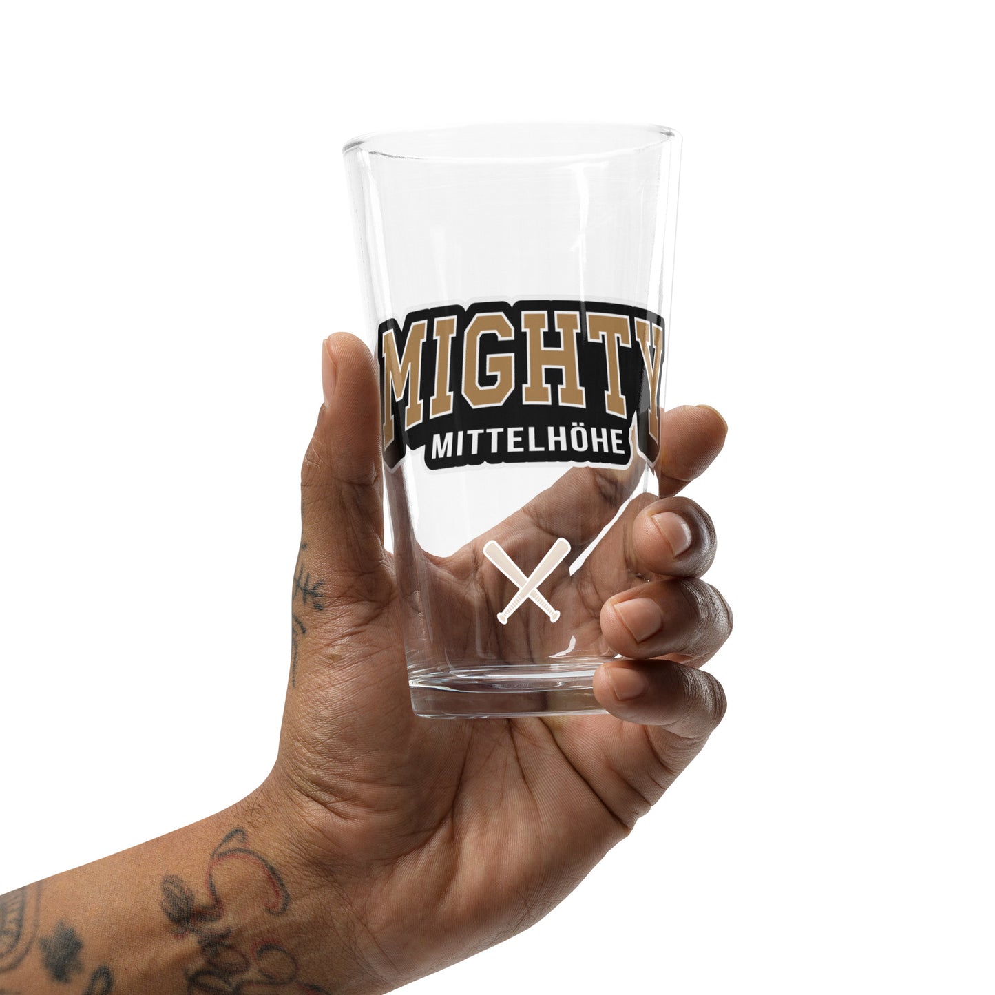 MIGHTY M Softball Pint-Glas LOGO
