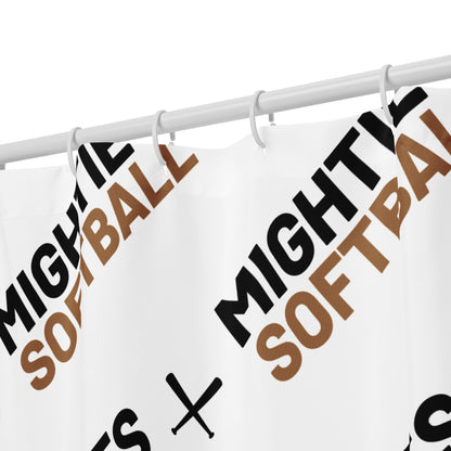 MIGHTY M Softball Varsity Edition Duschvorhang
