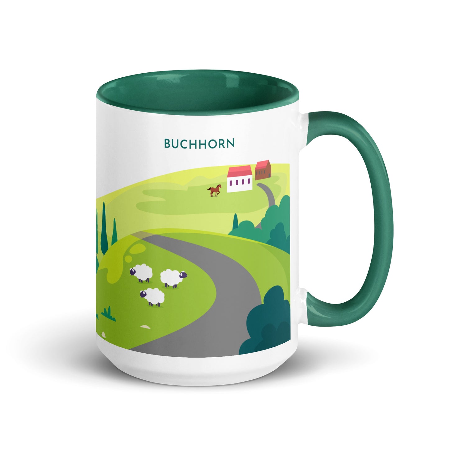 #theredlabel BUCHHORN Tasse mit farbiger Innenseite