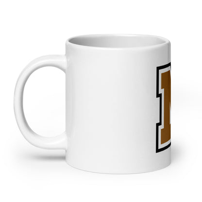 MIGHTY M Softball weiße Tasse BIG M
