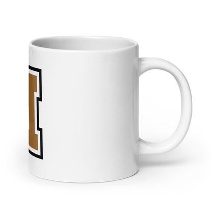 MIGHTY M Softball weiße Tasse BIG M