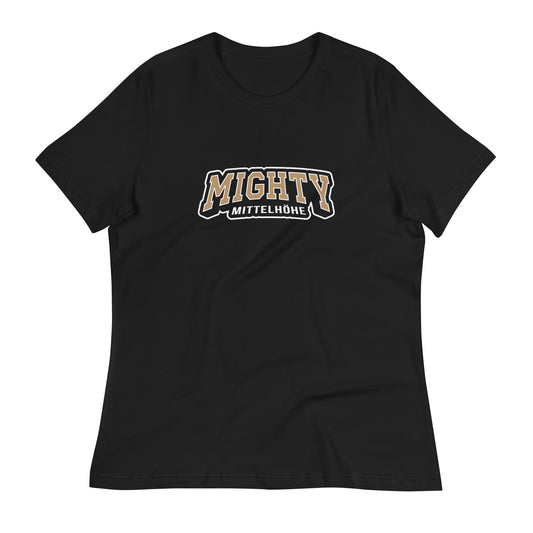 MIGHTY M Softball lockeres Damen-T-Shirt LOGO