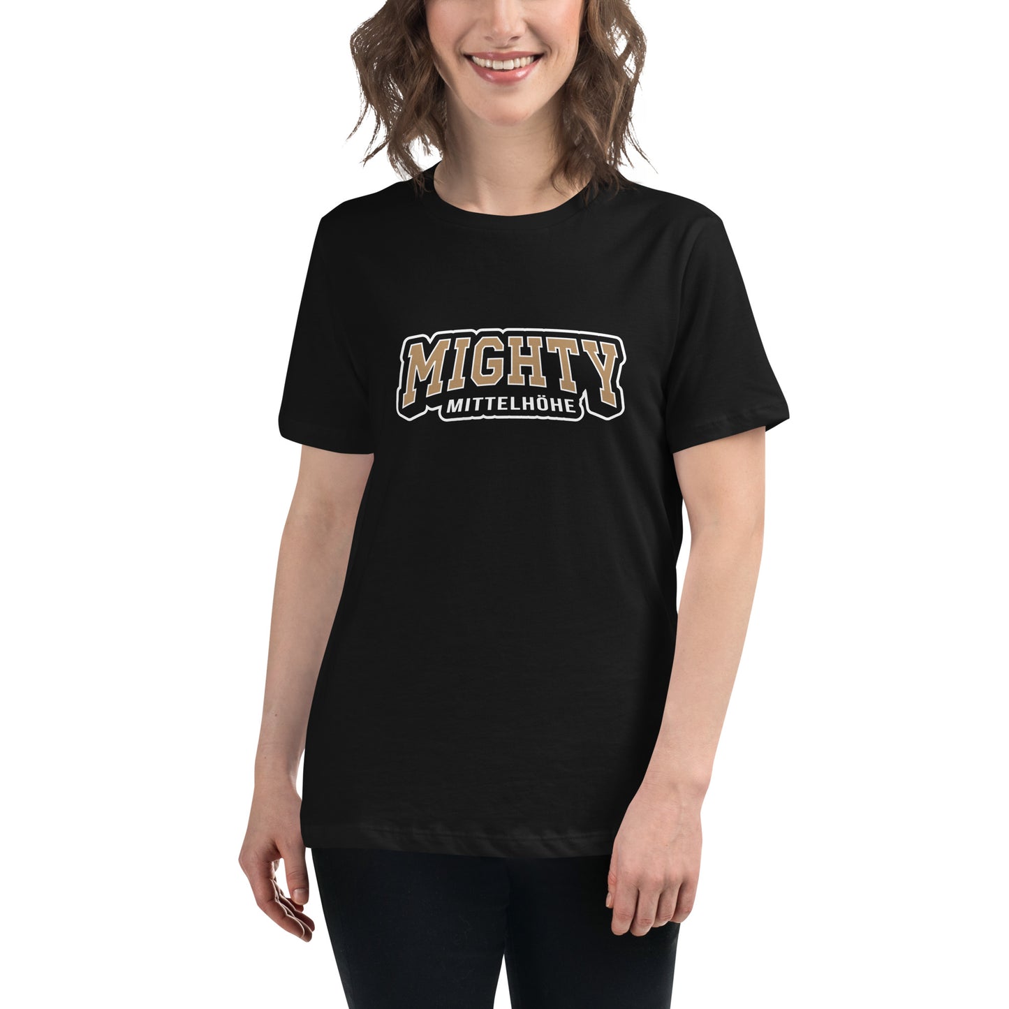 MIGHTY M Softball lockeres Damen-T-Shirt LOGO